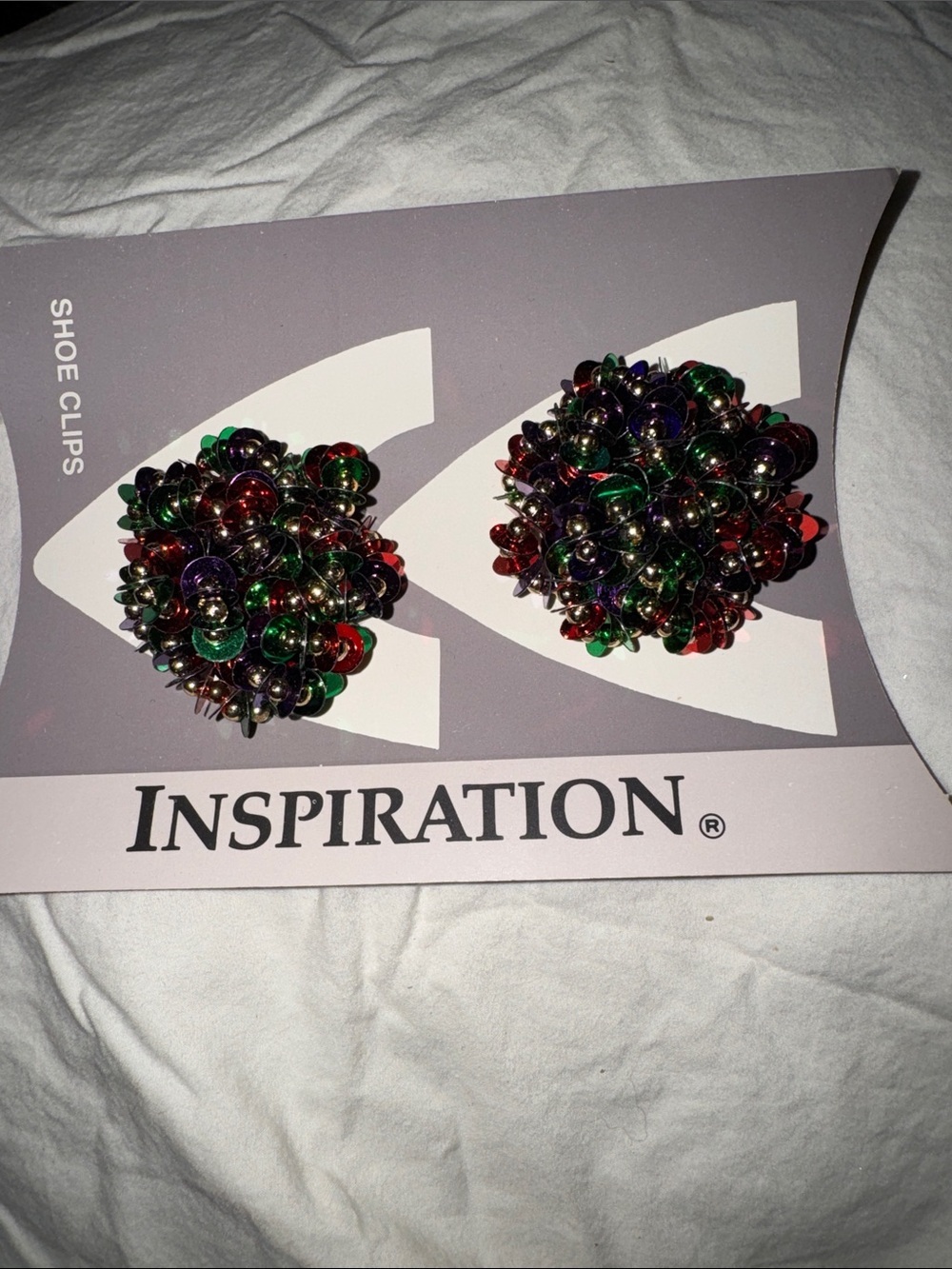 Vintage New Inspiration Multicolor Beaded Shoe Clips